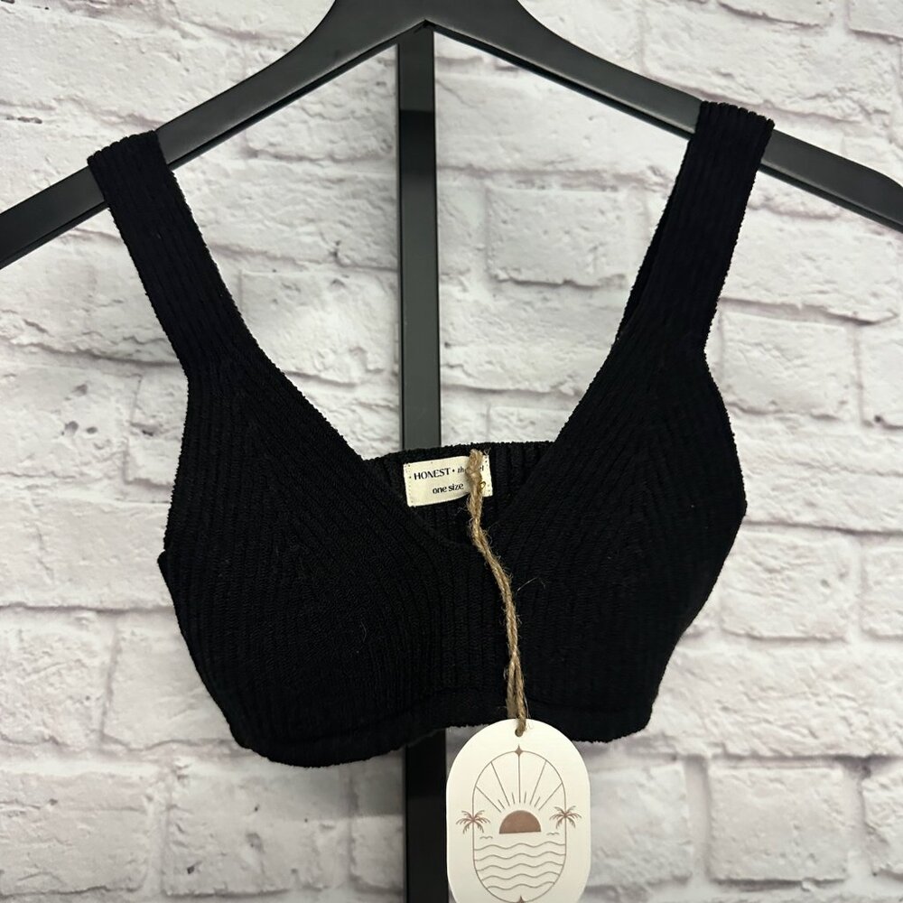 Black Cropped Tank - One Size